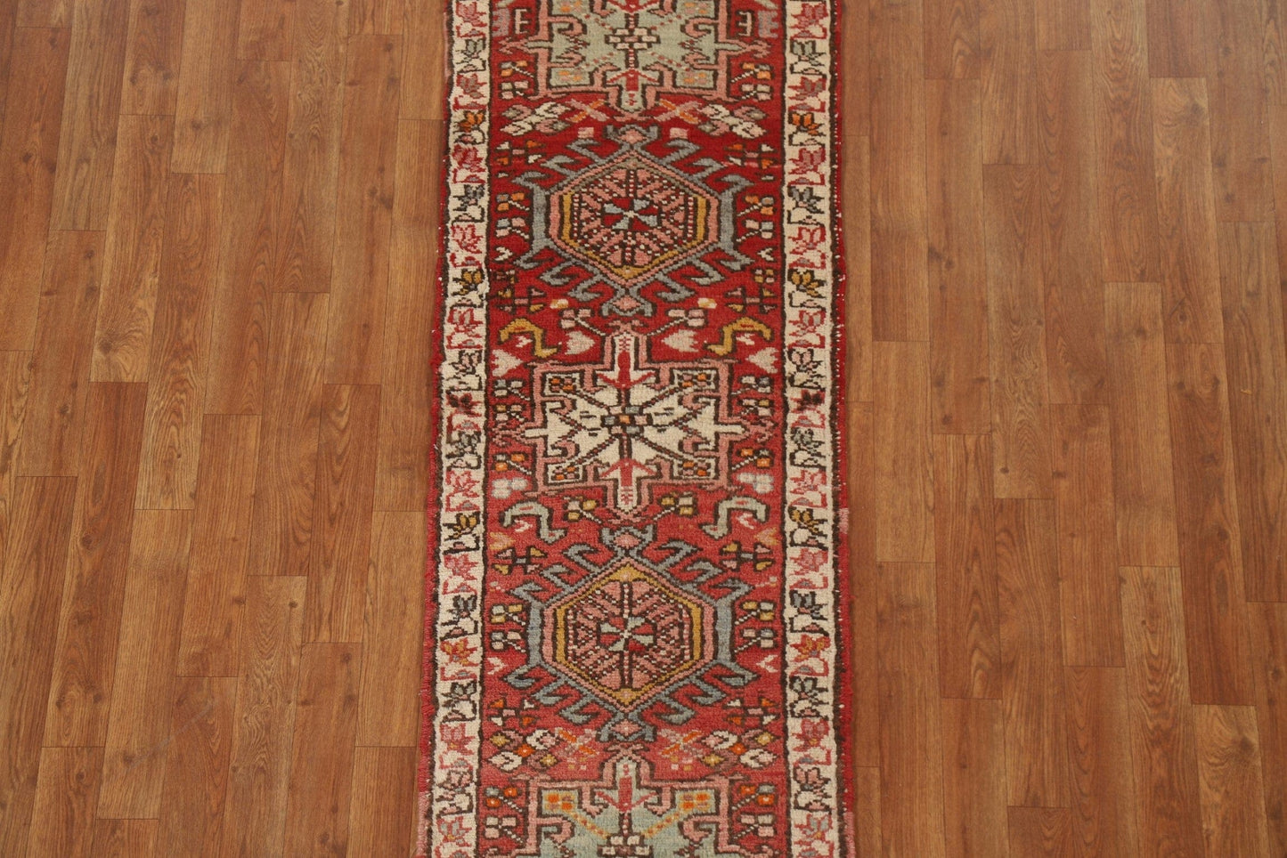 Tribal Geometric Gharajeh Persian Rug 2x6