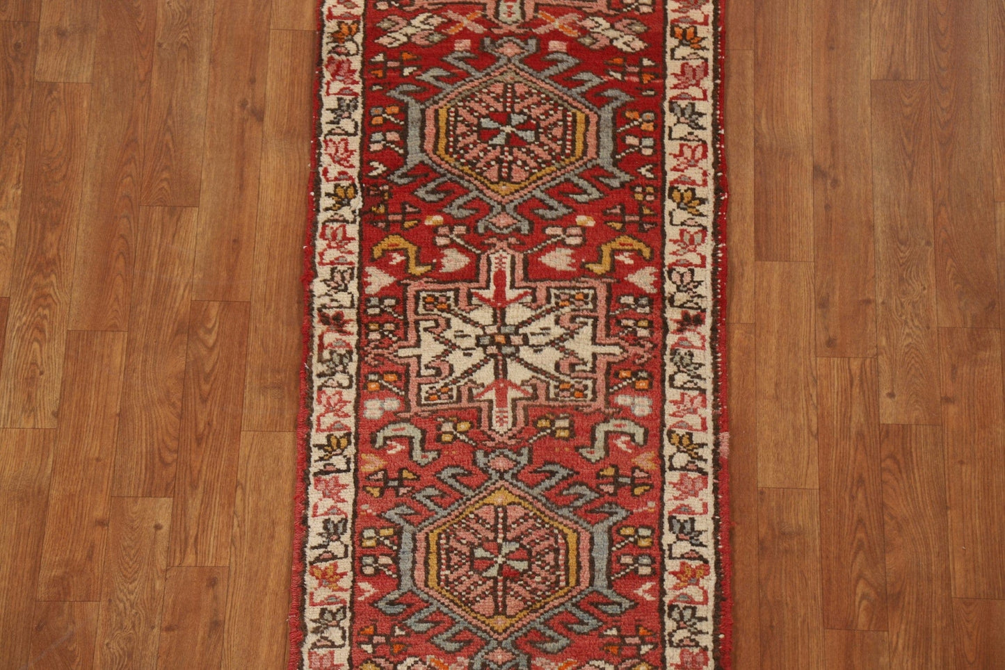 Tribal Geometric Gharajeh Persian Rug 2x6
