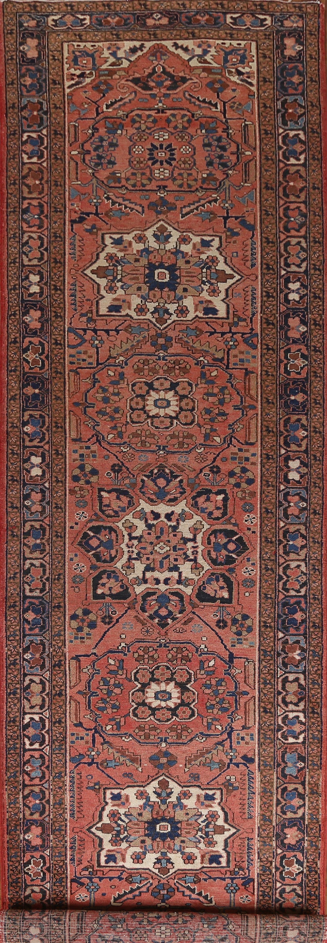 Tribal Heriz Persian Runner Rug 4x15