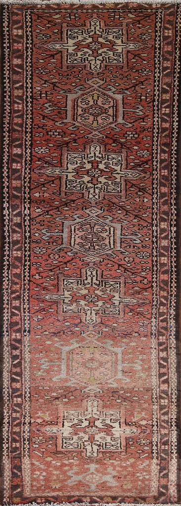 Geometric Gharajeh Persian Runner Rug 2x8