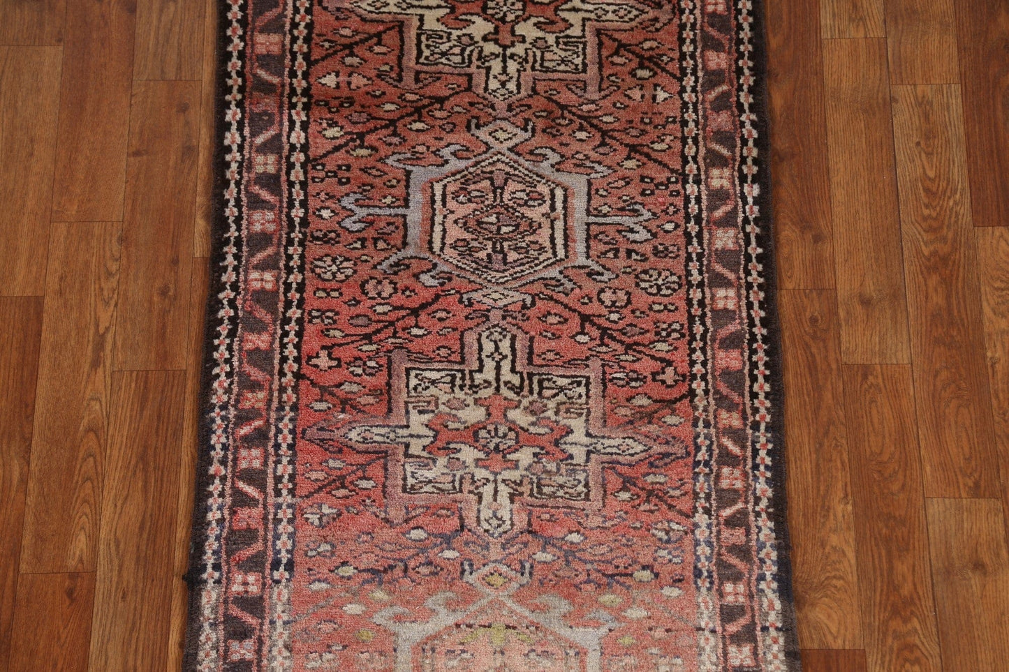 Geometric Gharajeh Persian Runner Rug 2x8