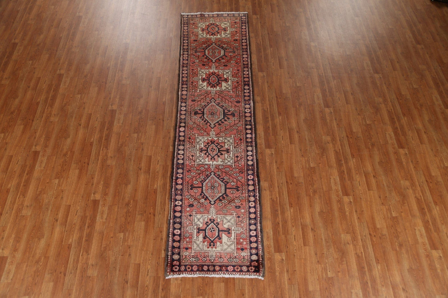 Geometric Tribal Hamedan Persian Runner Rug 3x11