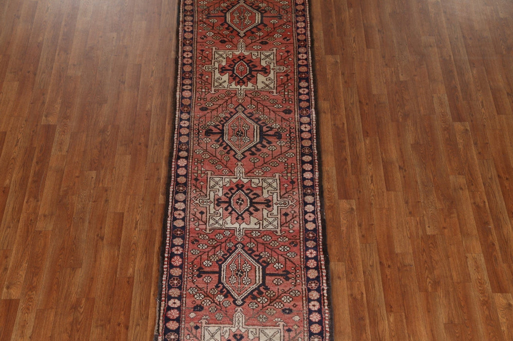 Geometric Tribal Hamedan Persian Runner Rug 3x11