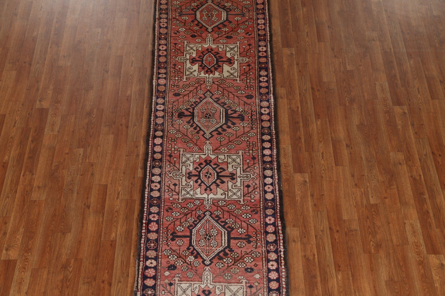 Geometric Tribal Hamedan Persian Runner Rug 3x11