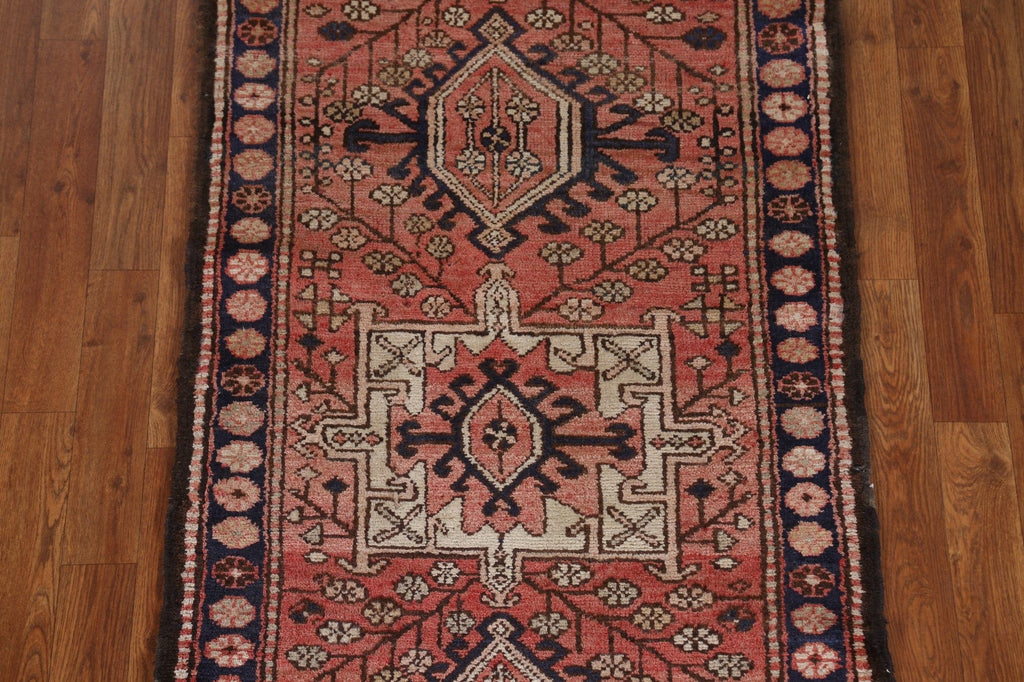 Geometric Tribal Hamedan Persian Runner Rug 3x11