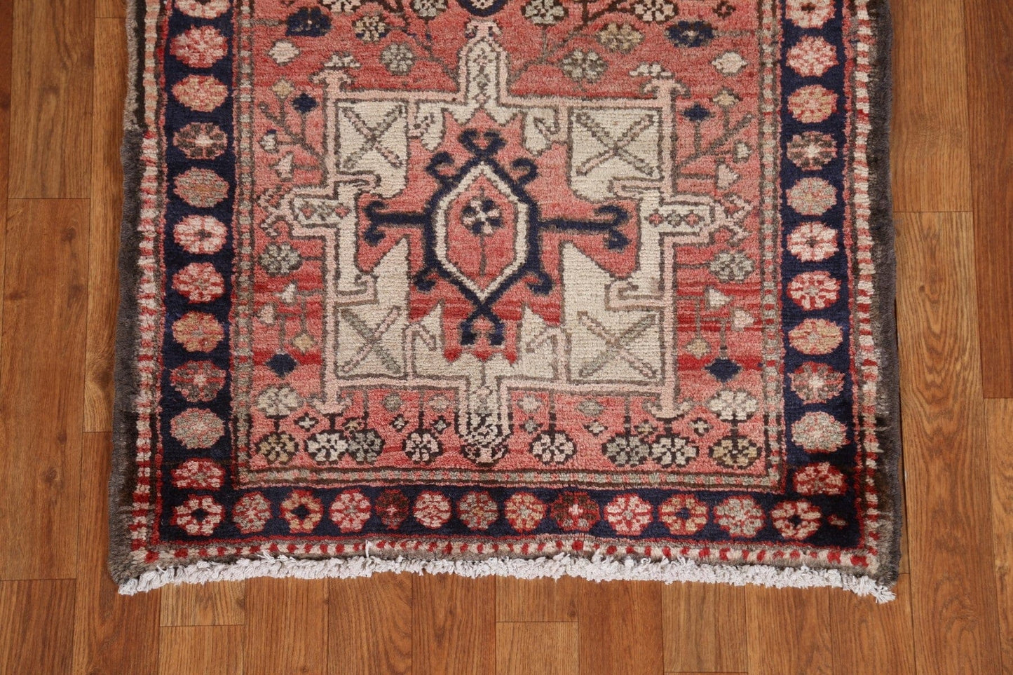 Geometric Tribal Hamedan Persian Runner Rug 3x11