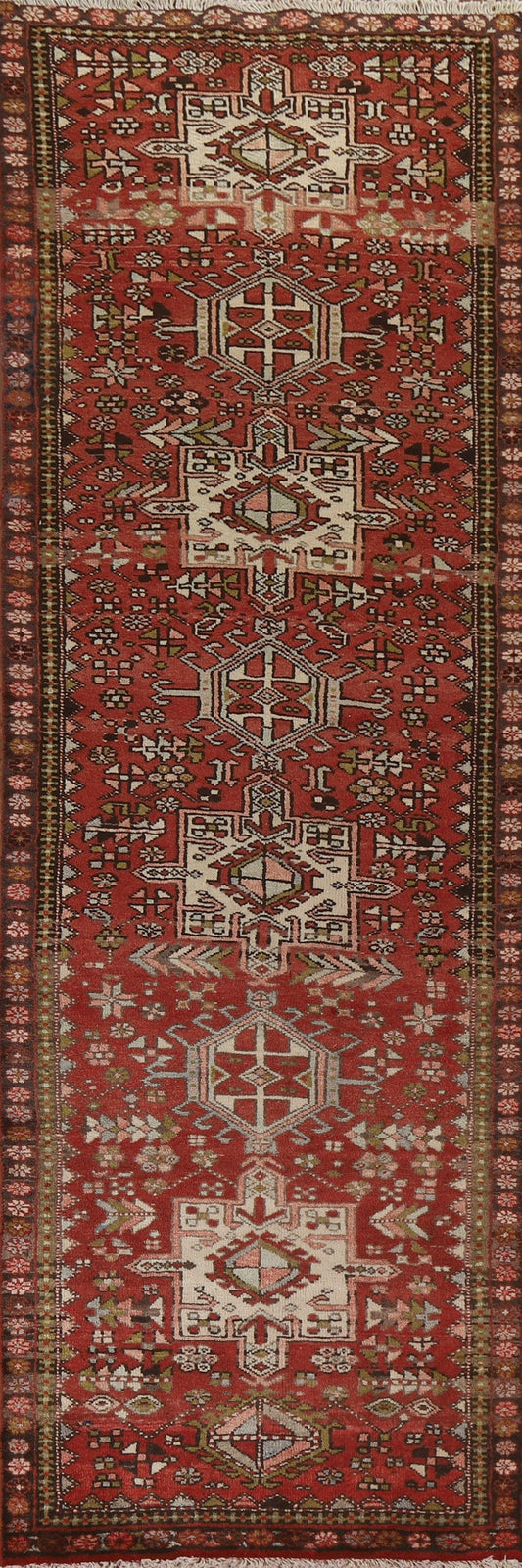 Tribal Gharajeh Persian Runner Rug 3x11