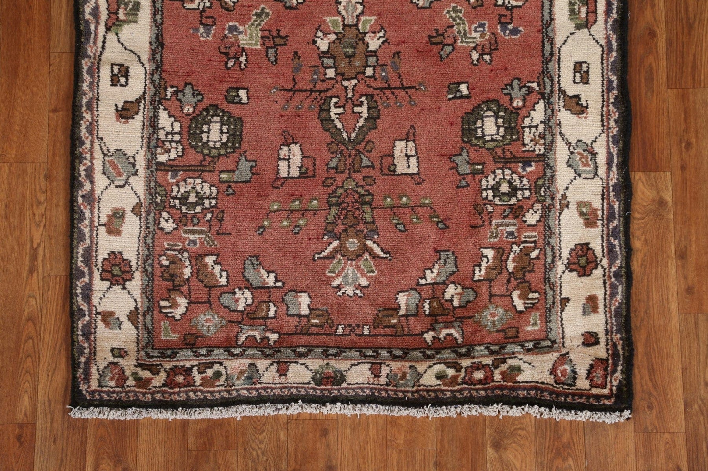 Geometric Hamedan Persian Runner Rug 3x10