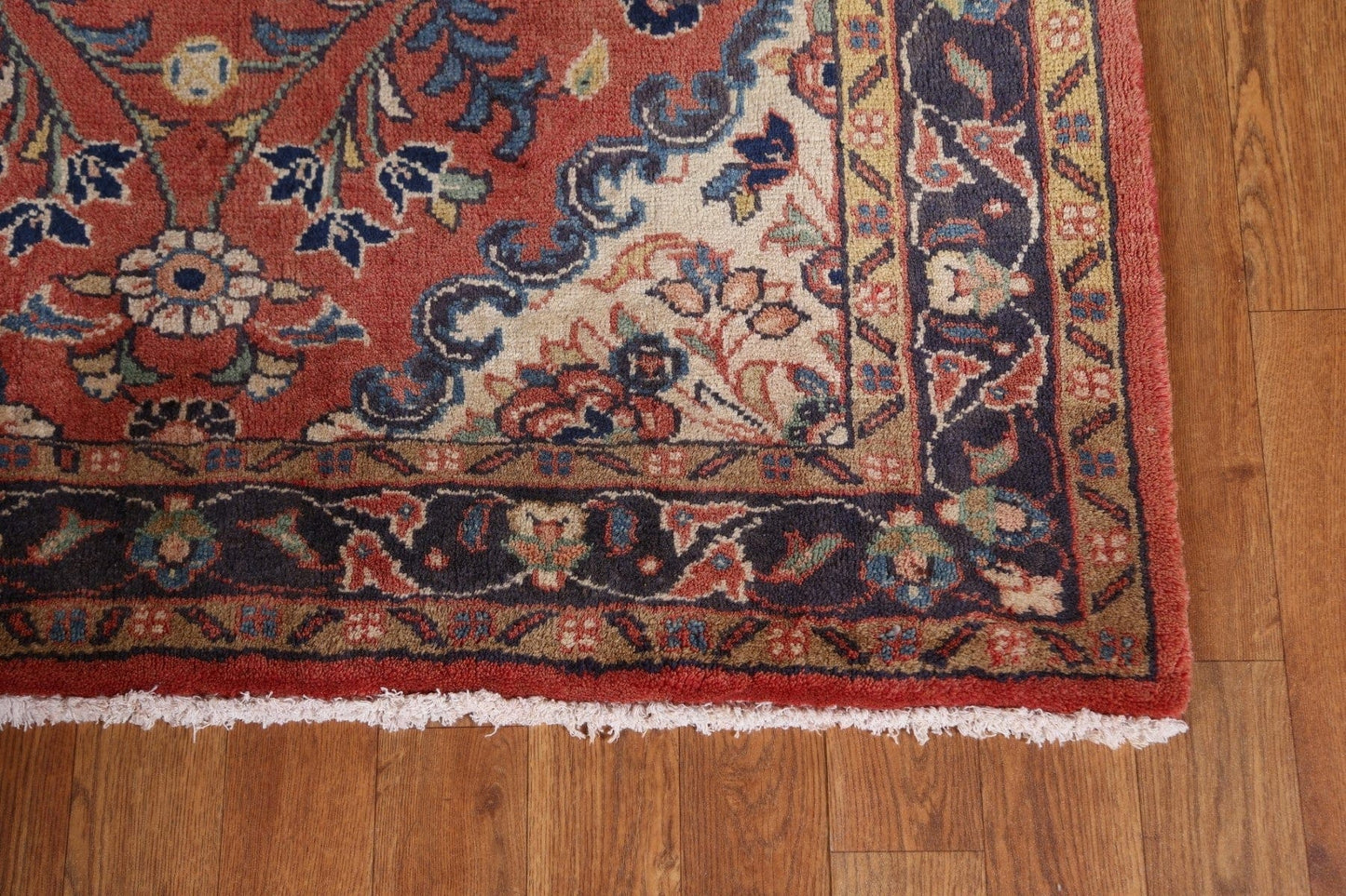 Floral Sarouk Persian Runner Rug 4x11