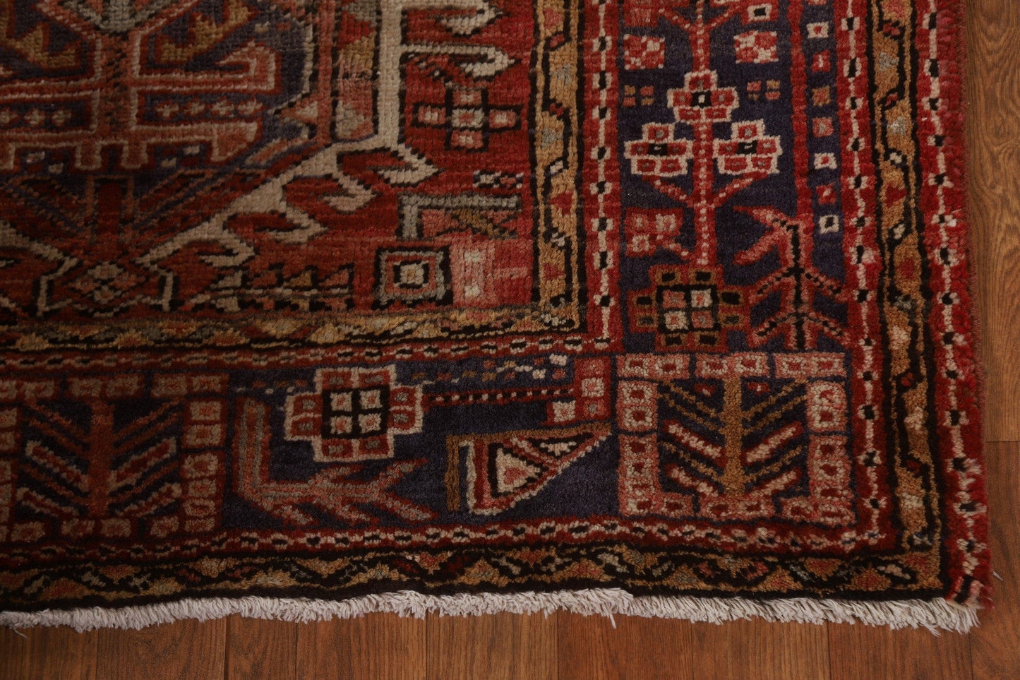 Handmade Heriz Persian Runner Rug 4x14