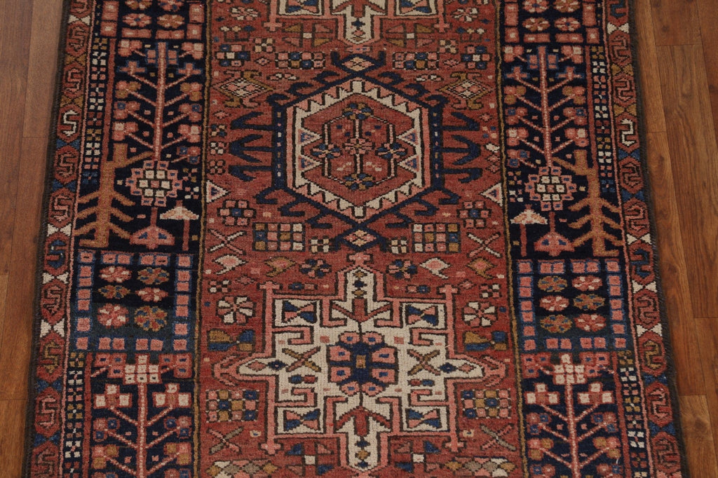 Geometric Gharajeh Persian Runner Rug Wool 4x12