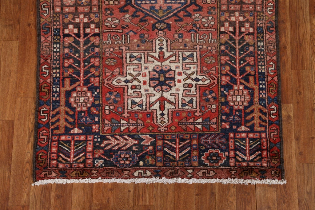 Geometric Gharajeh Persian Runner Rug Wool 4x12