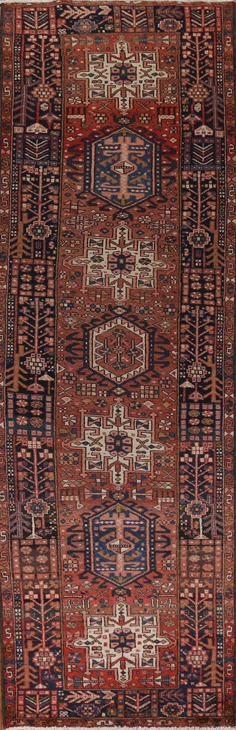 Geometric Gharajeh Persian Runner Rug Wool 4x12