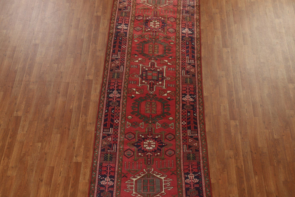 Geometric Gharajeh Persian Runner Rug 4x14