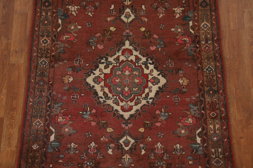 Geometric Hamedan Persian Runner Rug 4x10