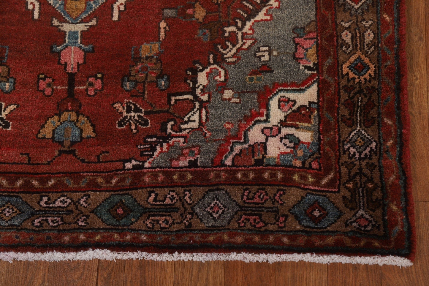 Geometric Hamedan Persian Runner Rug 4x10