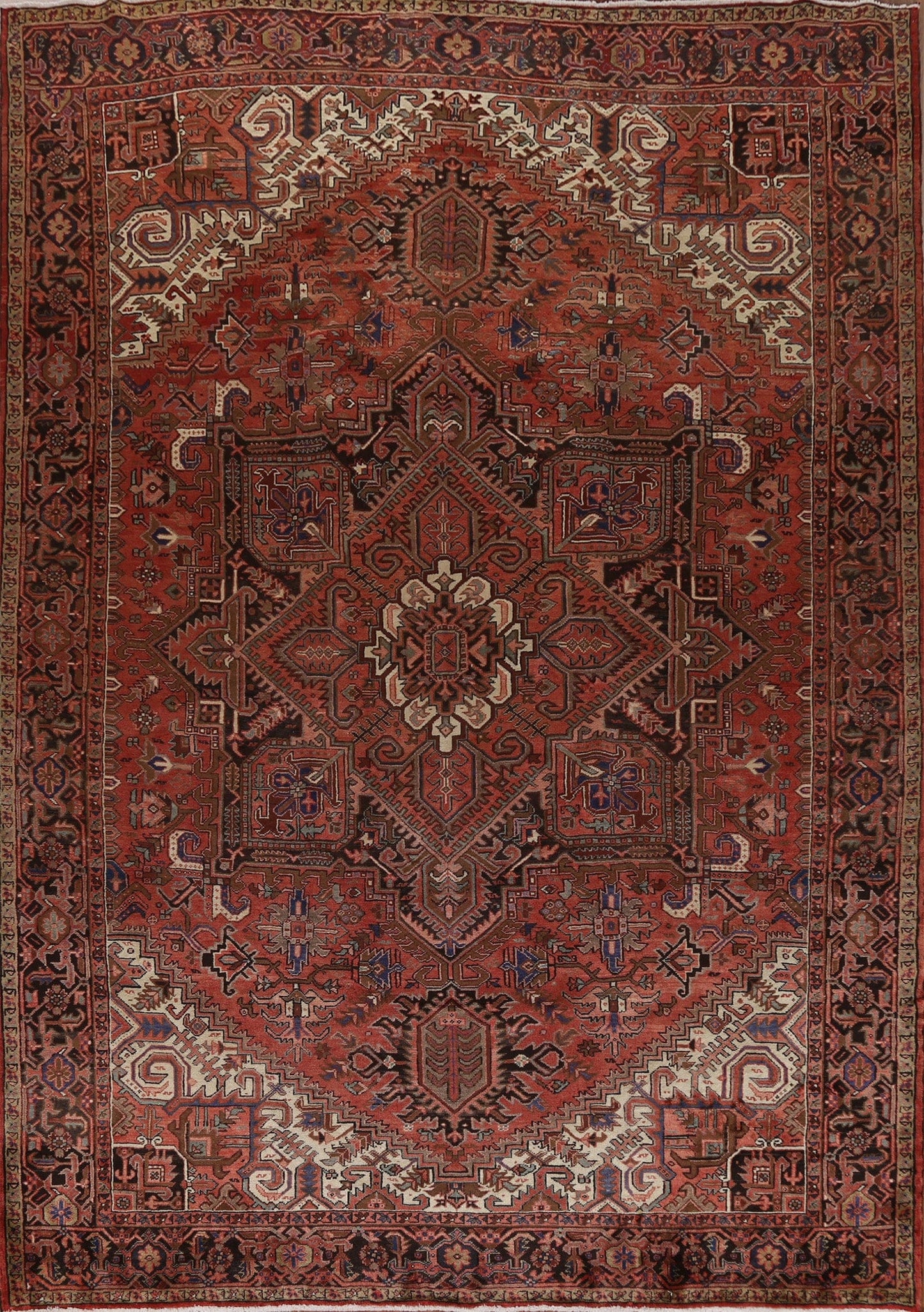 Geometric Heriz Persian Area Rug 10x12