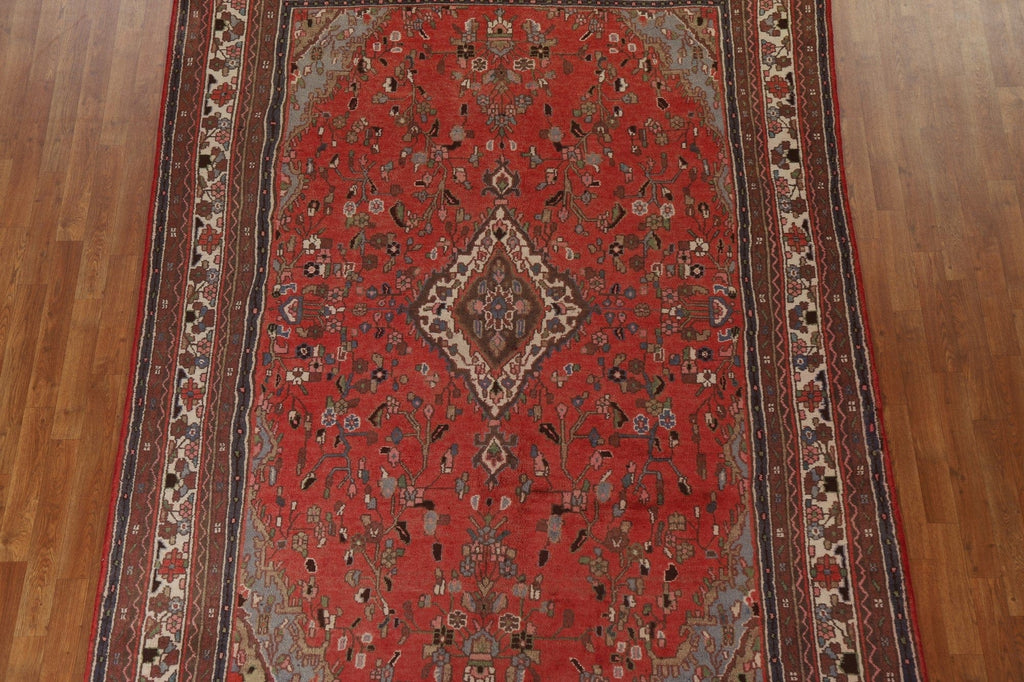 Geometric Hamedan Persian Area Rug 7x10