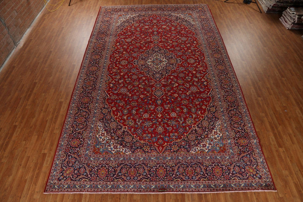 Traditional Kashan Large Persian Rug 10x17