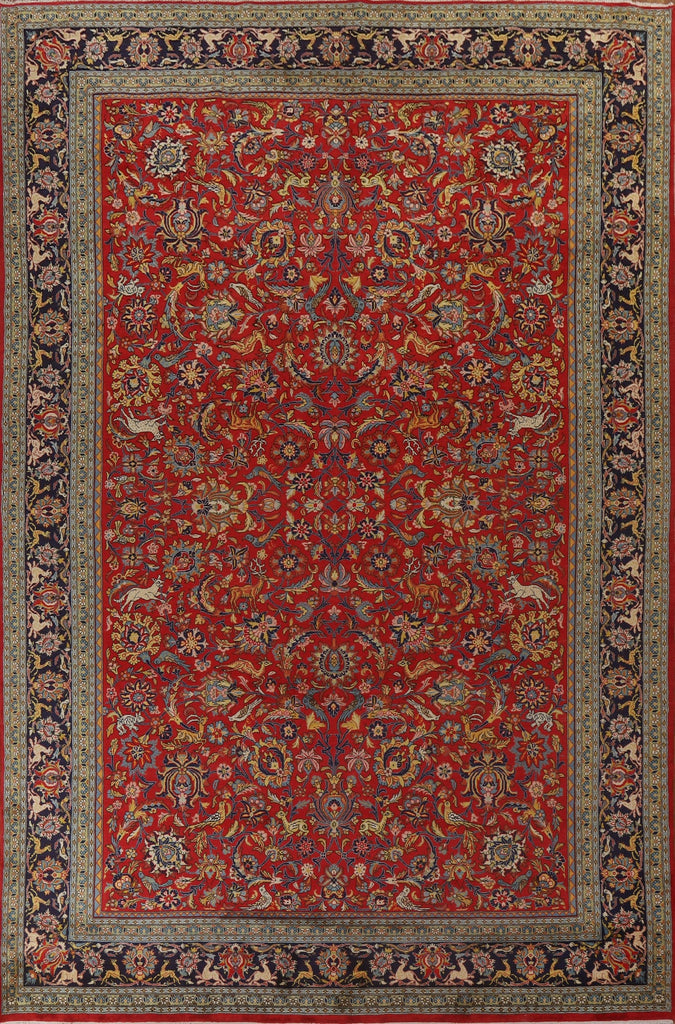 Animal Design Qum Persian Area Rug 10x14