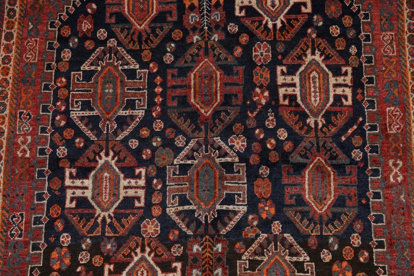 Vegetable Dye Qashqai Persian Area Rug 5x7