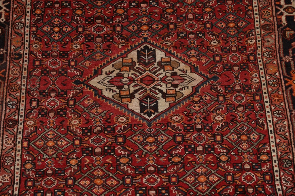 Geometric Hamedan Persian Area Rug 5x11