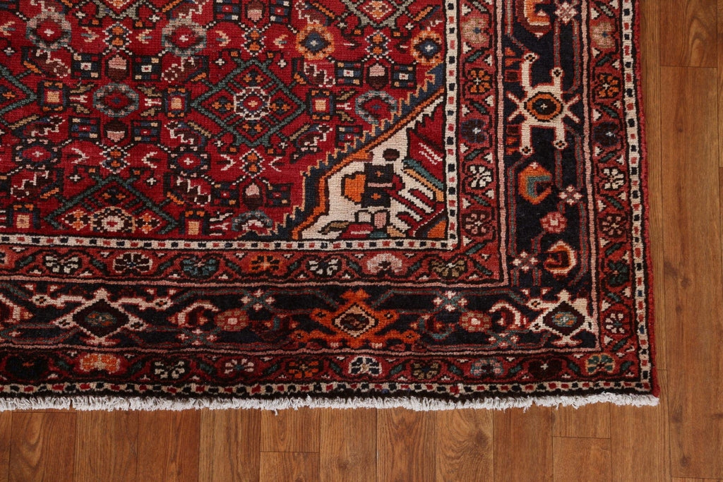 Geometric Hamedan Persian Area Rug 5x11