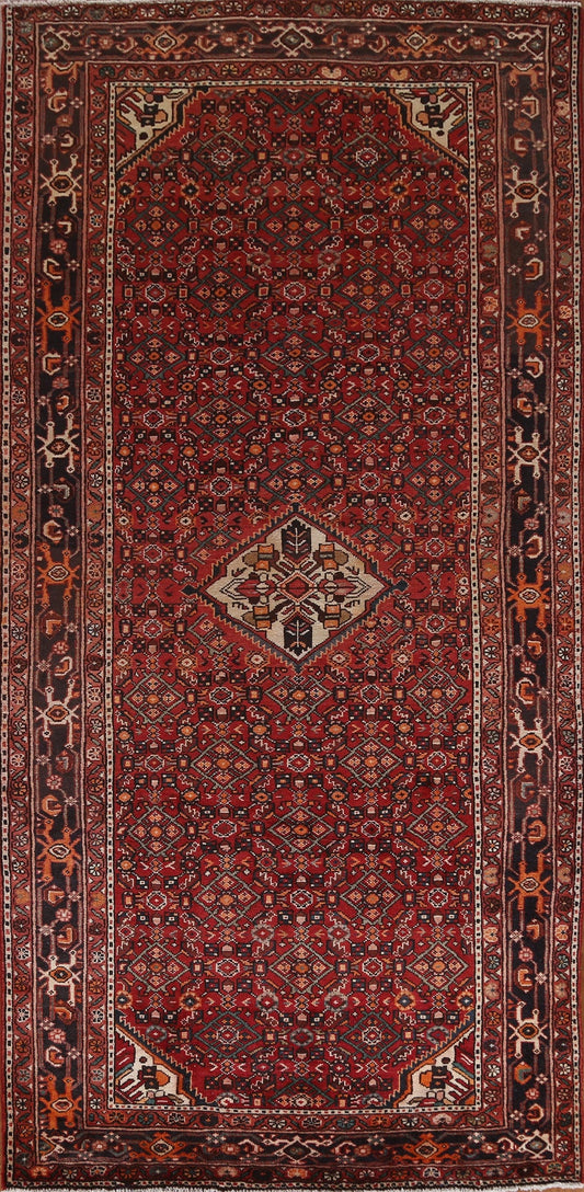 Geometric Hamedan Persian Area Rug 5x11