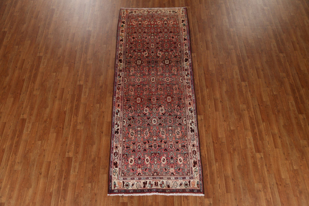 Geometric Hamedan Persian Runner Rug 4x10