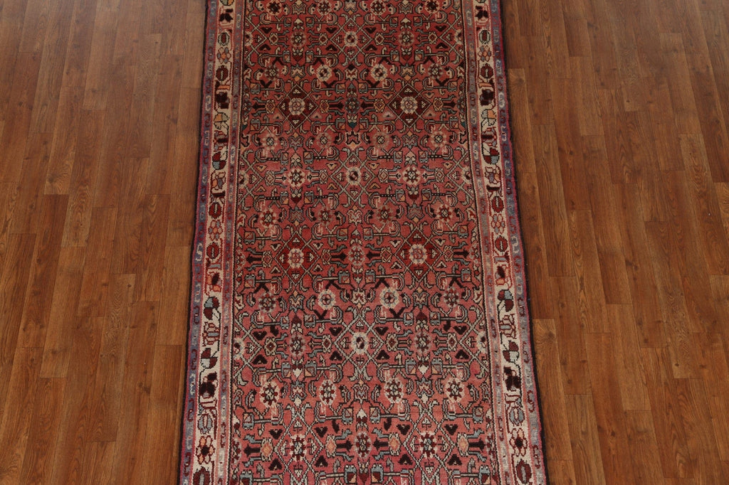 Geometric Hamedan Persian Runner Rug 4x10