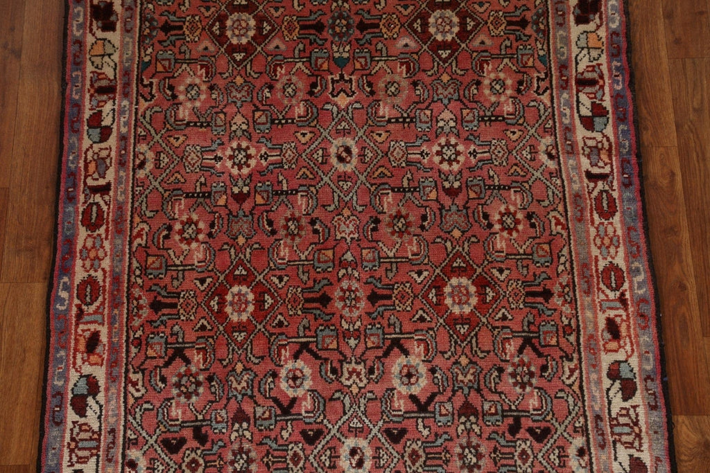 Geometric Hamedan Persian Runner Rug 4x10