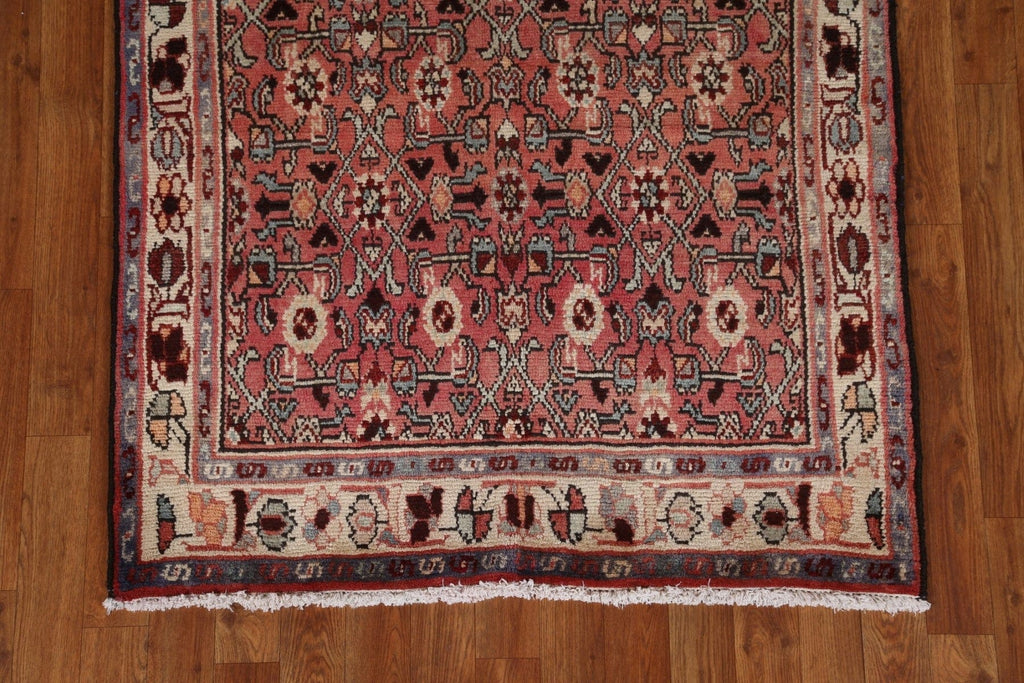 Geometric Hamedan Persian Runner Rug 4x10