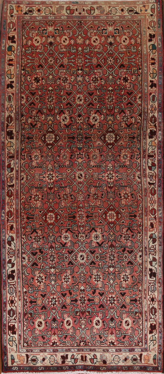 Geometric Hamedan Persian Runner Rug 4x10