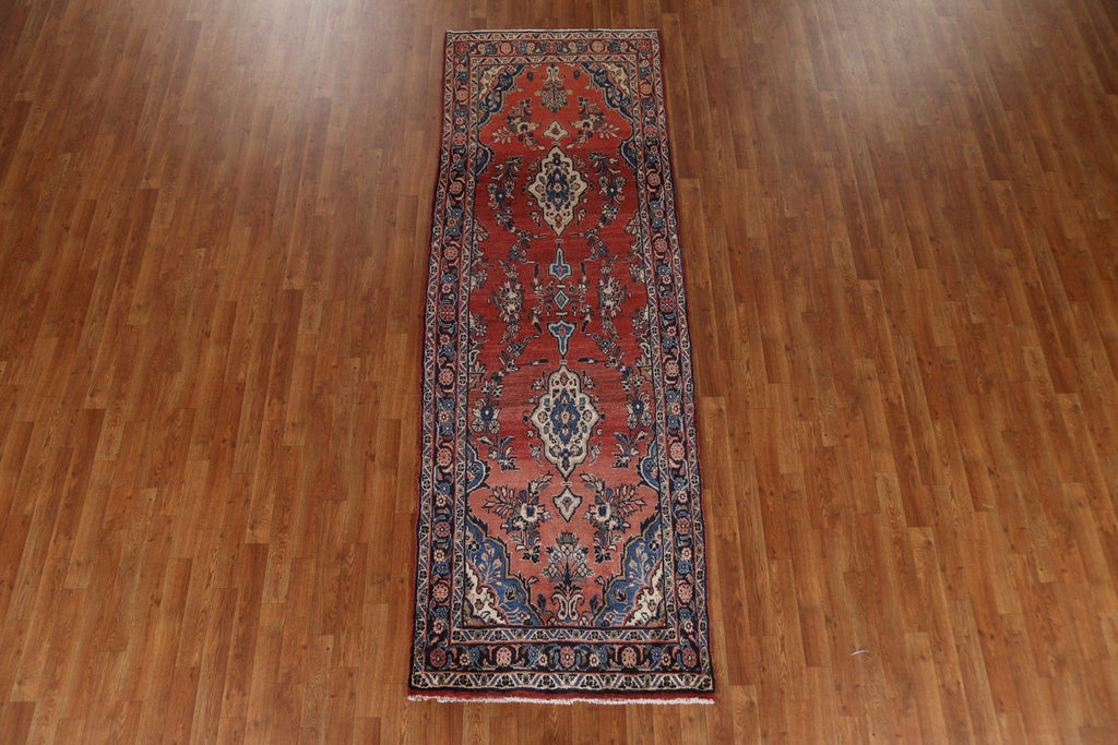 Floral Hamedan Persian Runner Rug 3x10