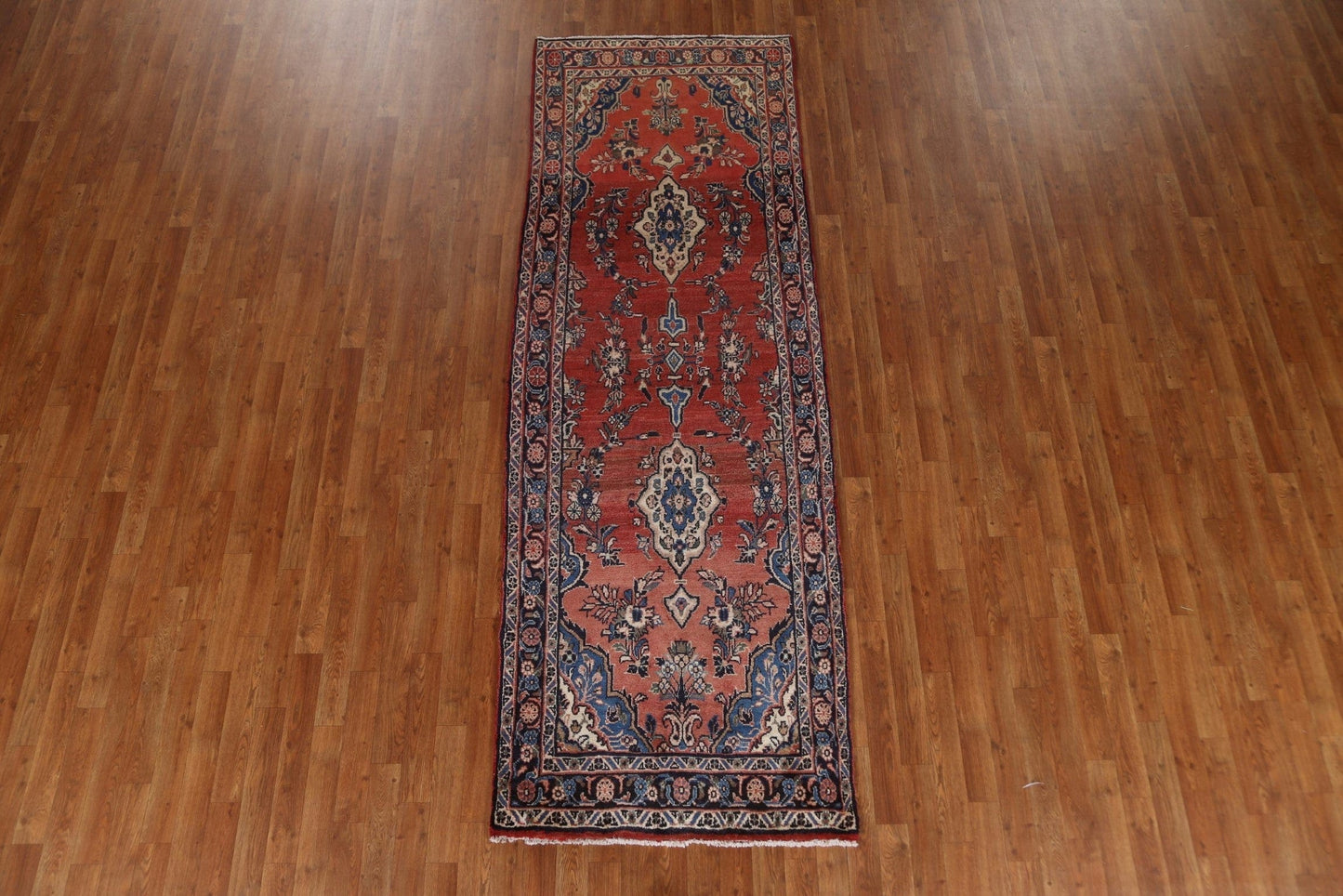 Floral Hamedan Persian Runner Rug 3x10