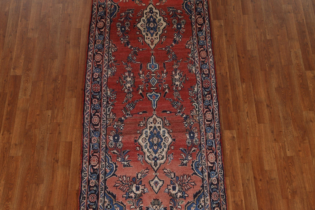 Floral Hamedan Persian Runner Rug 3x10