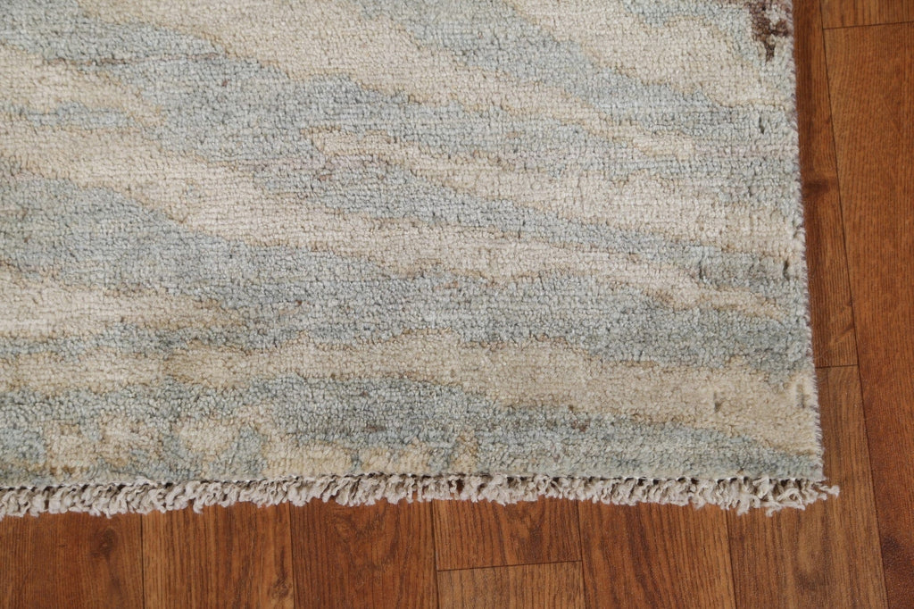 Muted Abstract Oriental Wool Rug 4x5