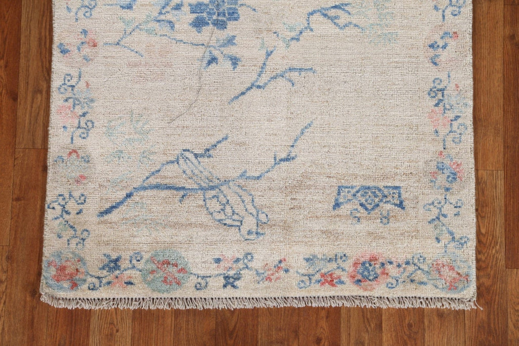 Vegetable Dye Art Deco Oriental Runner Rug 3x12