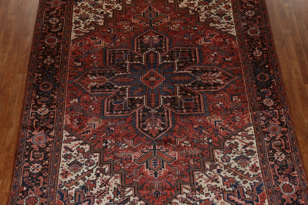 Geometric Wool Heriz Persian Area Rug 8x10