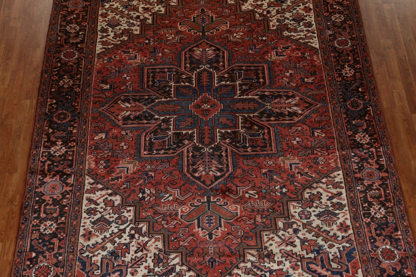 Geometric Wool Heriz Persian Area Rug 8x10