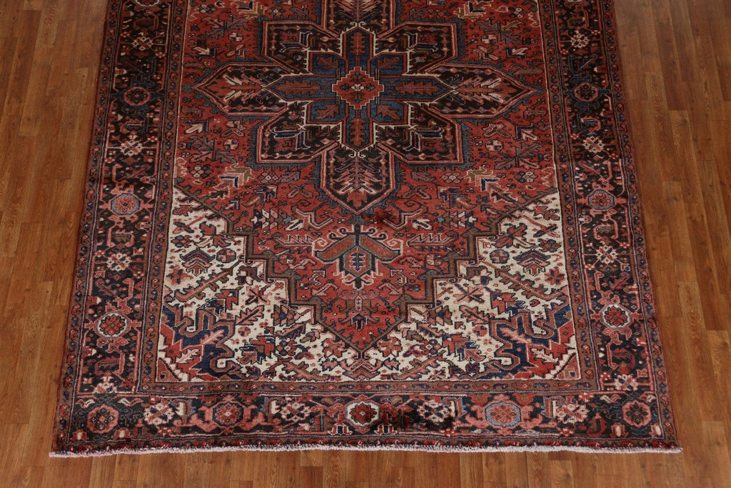 Geometric Wool Heriz Persian Area Rug 8x10