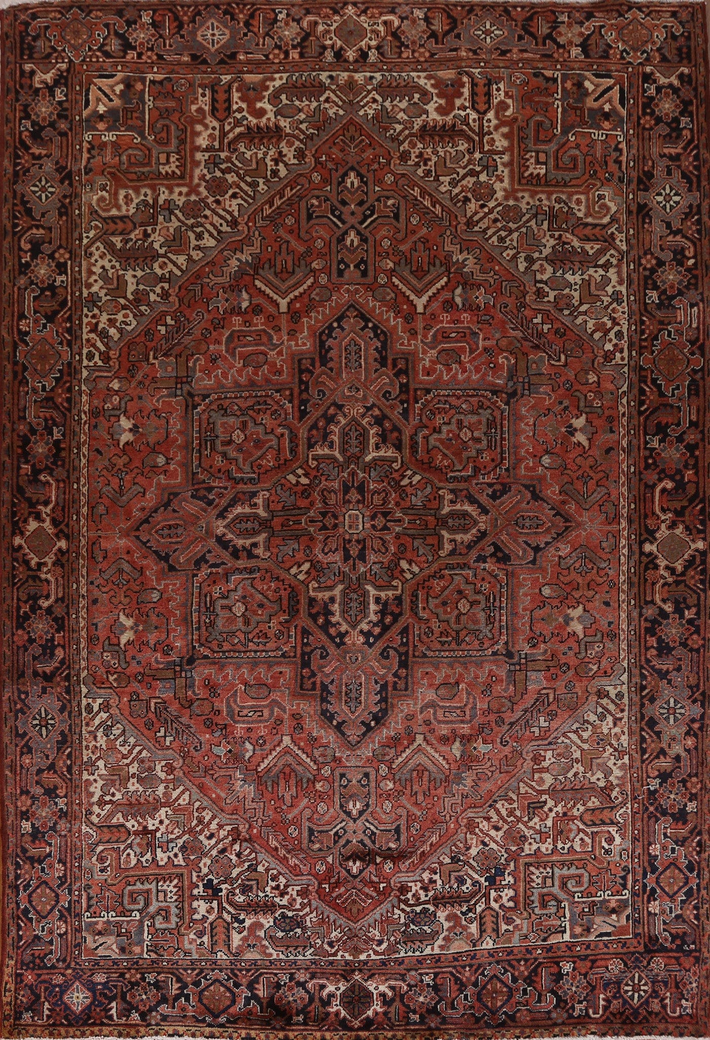 Vintage Heriz Persian Area Rug 8x11