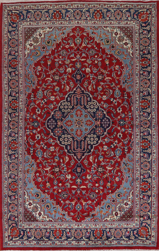 Red Floral Kashmar Persian Area Rug 7x10