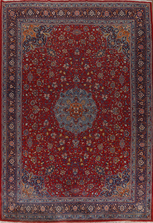 Floral Red Sarouk Persian Area Rug 10x13