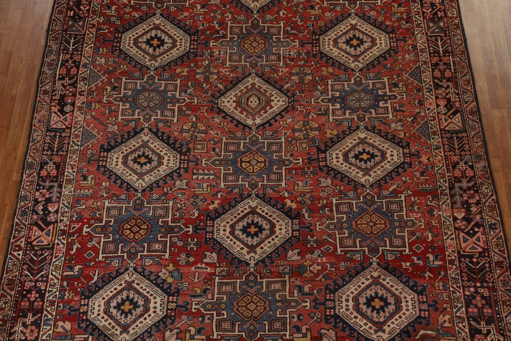 Handmade Geometric Heriz Persian Area Rug 9x13