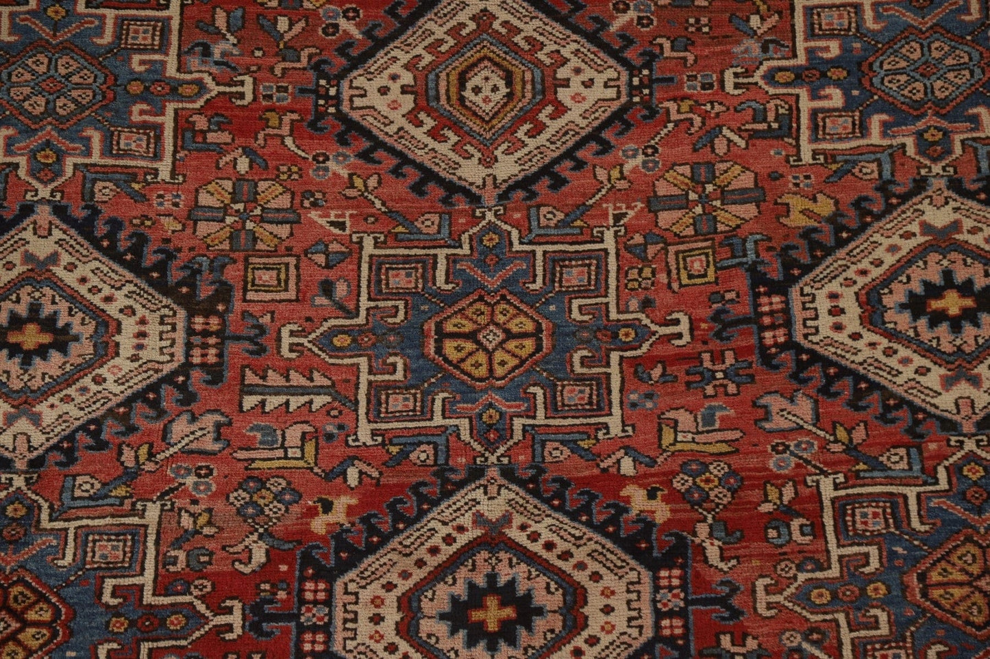 Handmade Geometric Heriz Persian Area Rug 9x13