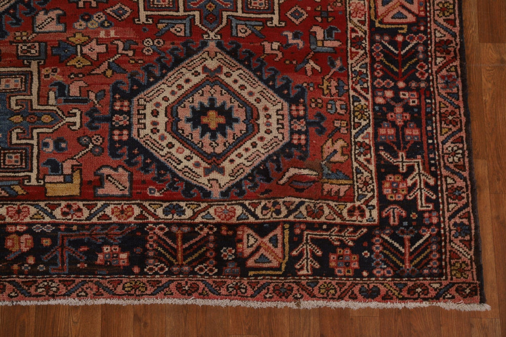 Handmade Geometric Heriz Persian Area Rug 9x13