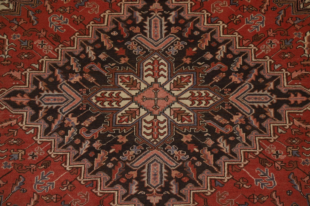 Red Geometric Heriz Persian Area Rug 8x11