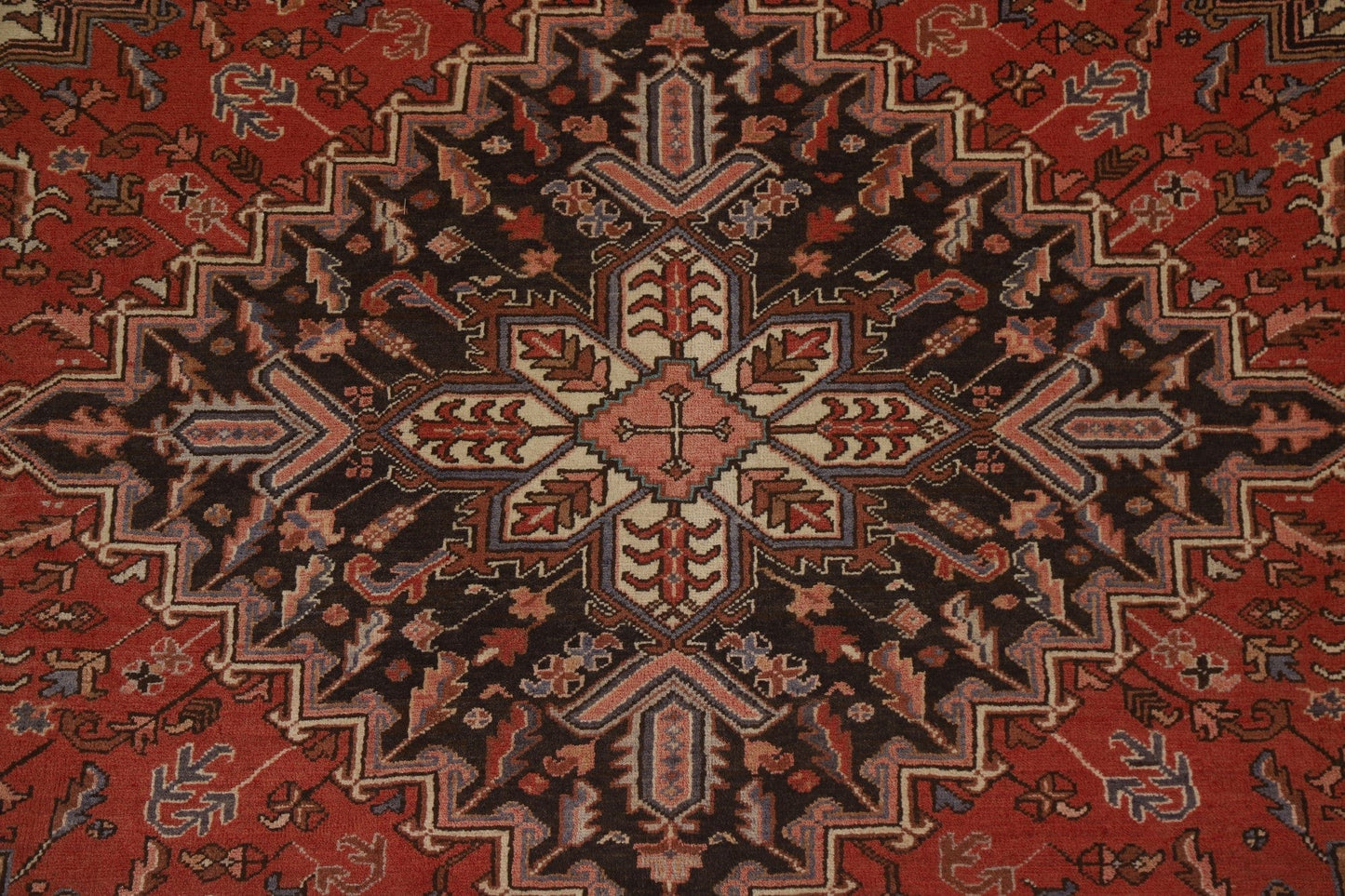 Red Geometric Heriz Persian Area Rug 8x11