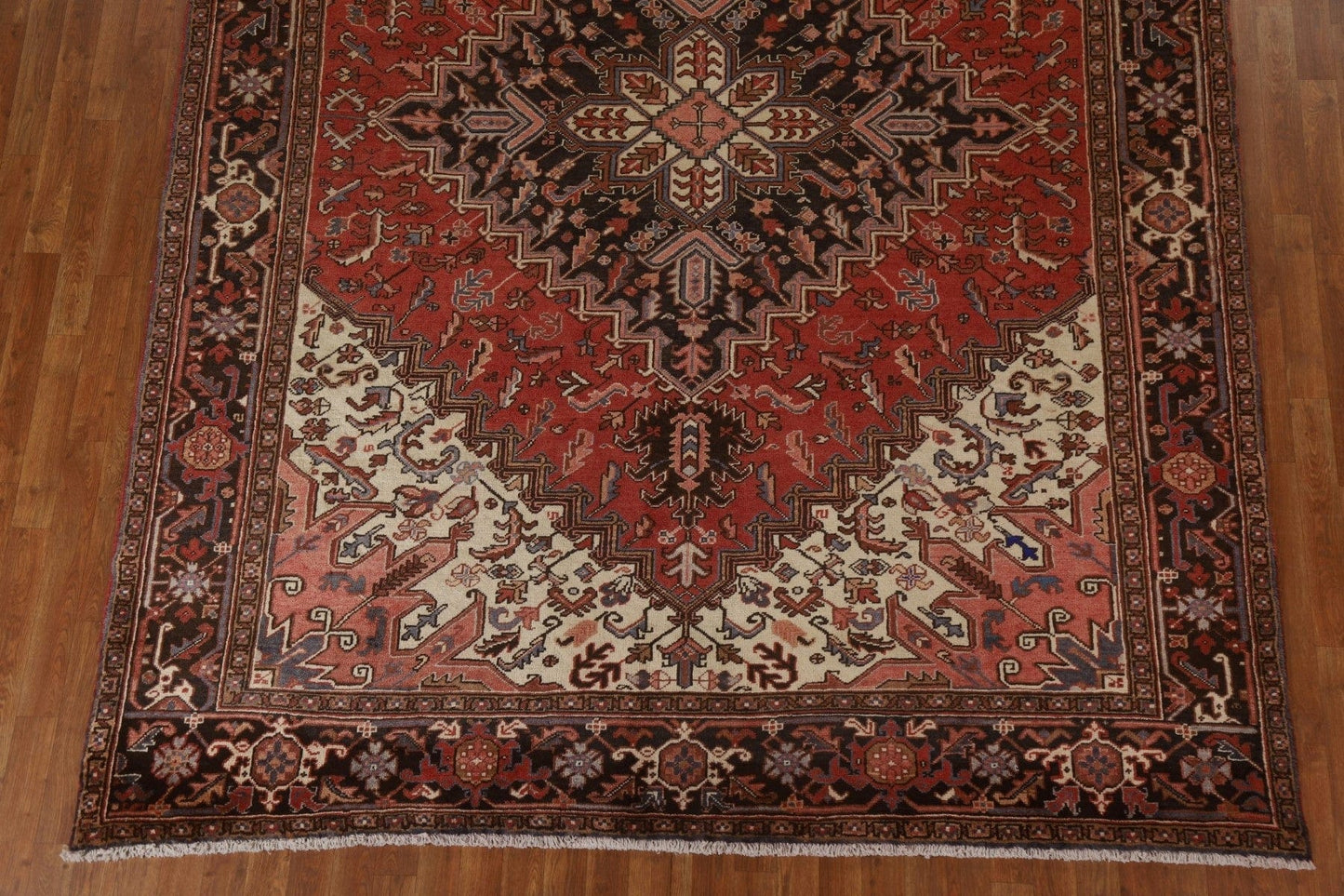 Red Geometric Heriz Persian Area Rug 8x11